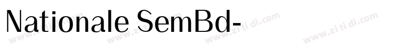 Nationale SemBd字体转换